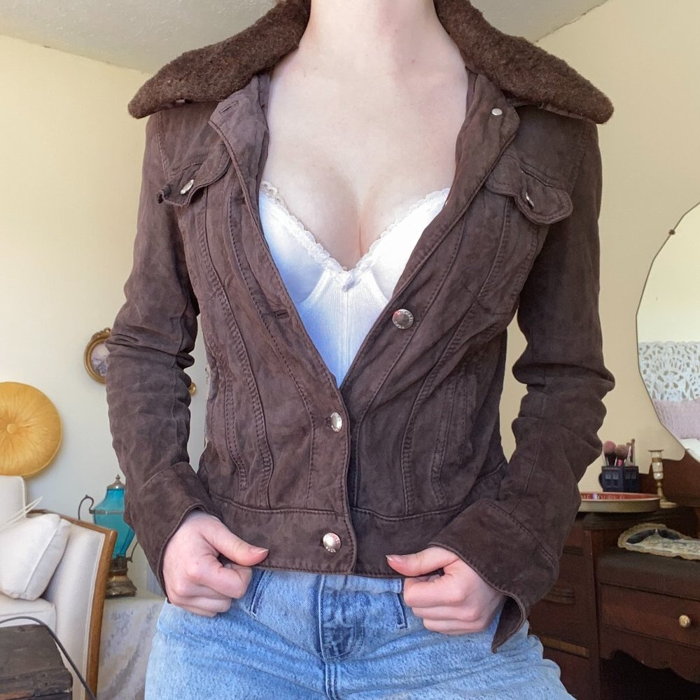 MICHAEL KORS Woman’s Leather Jacket Collar MED